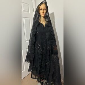 Pakistani/indian/Punjabi Elegant Black Lace Dress